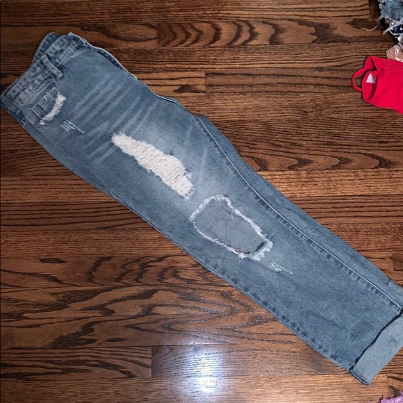 Ripped/Cuffed Mom Jeans - Picture 4 of 5